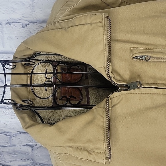 VINTAGE 90'S AMERICAN EAGLE Full Zip Tan Men's Jacket XL/TG - Picture 2 of 13